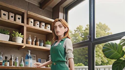 グリーンハウスでの作業